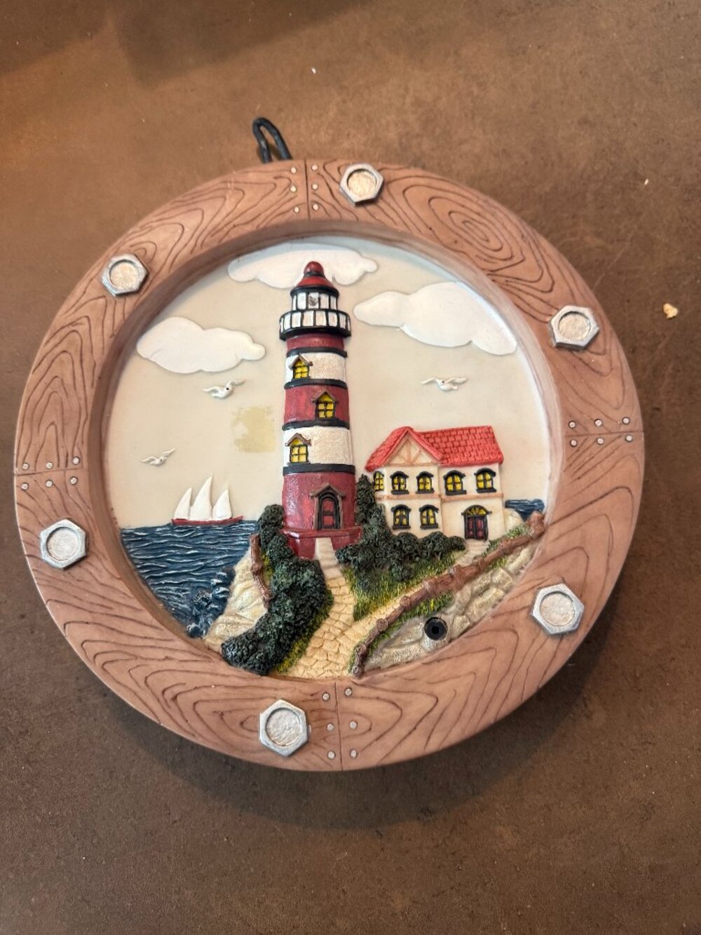 Play Motions, Harbors Edge Collection Wall Plaque.GLOWING LIGHT-Motion Sensor